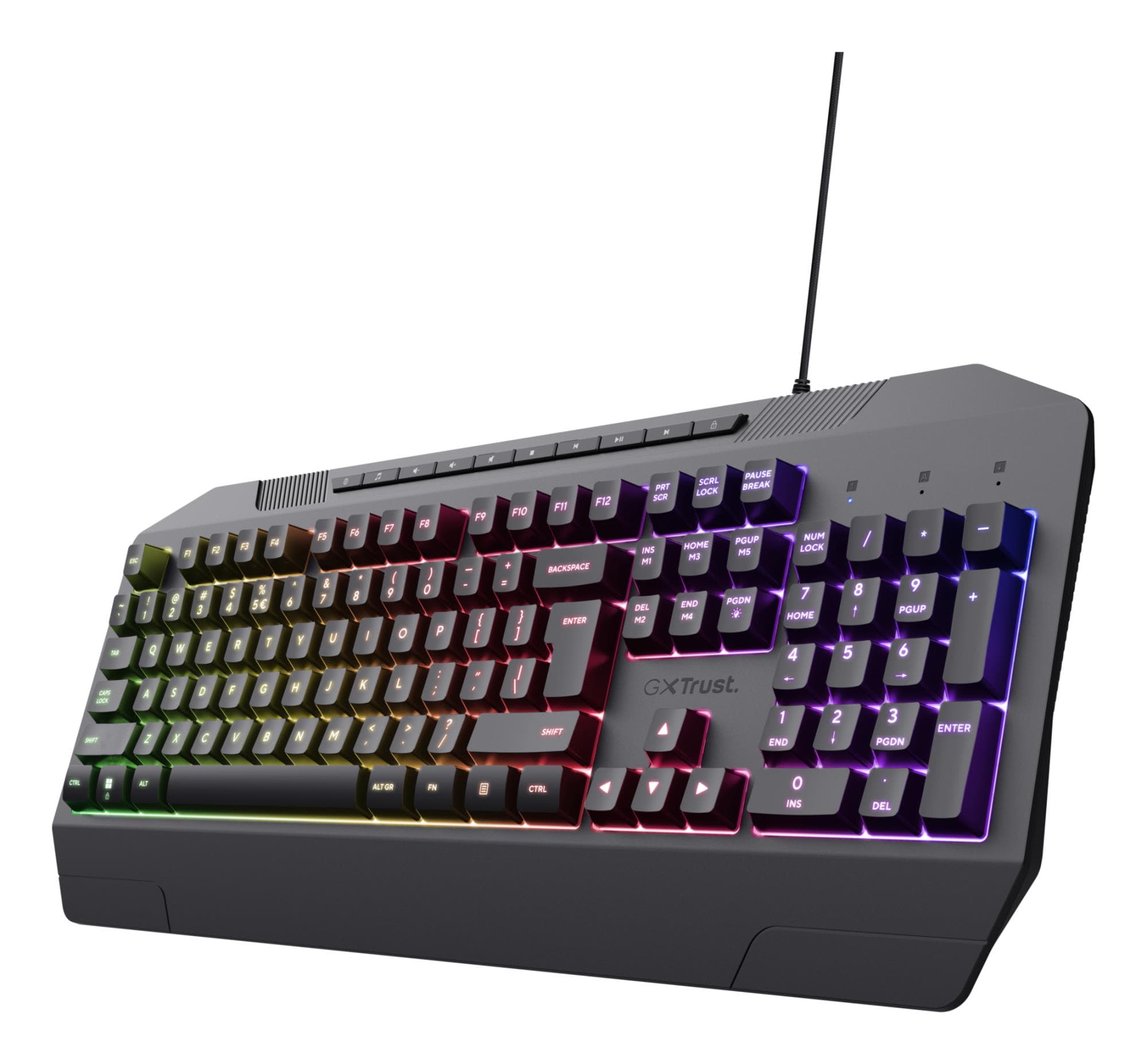 TRUST GXT 836 EVOCX RGB Membrane Keyboard USB Best Price
