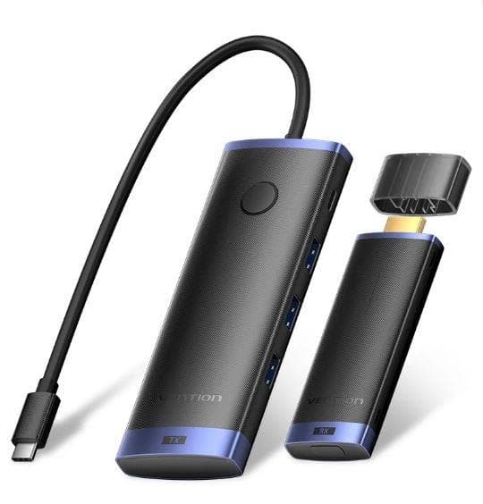 VENTION USB-C docking station 6in1 must, soodne hind