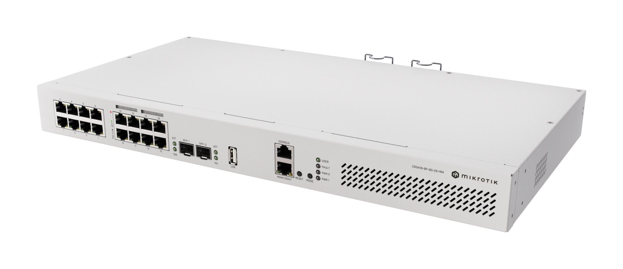 MikroTik CRS418-8P-8G-2S+RM Gigabit PoE Switch