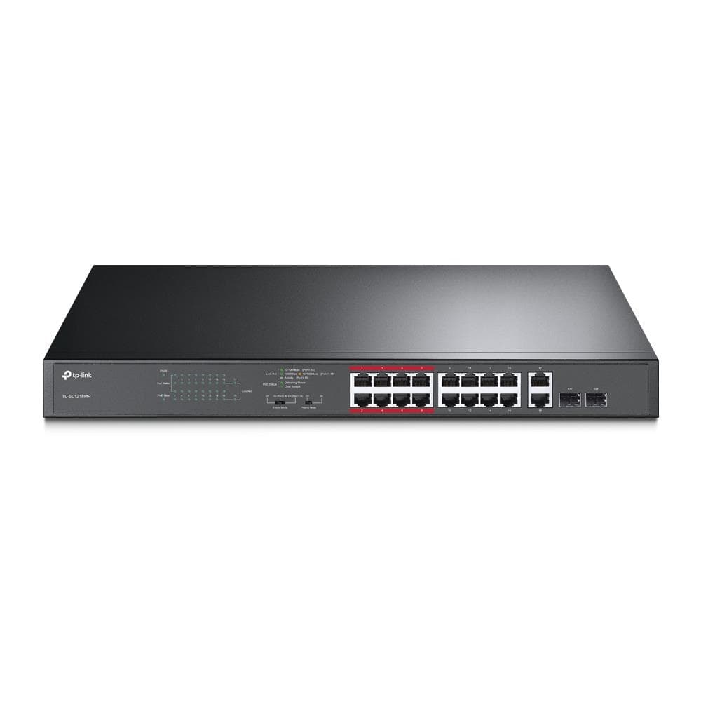 TP-LINK TL-SL1218MP võrgukommutaator PoE+ 16 porti