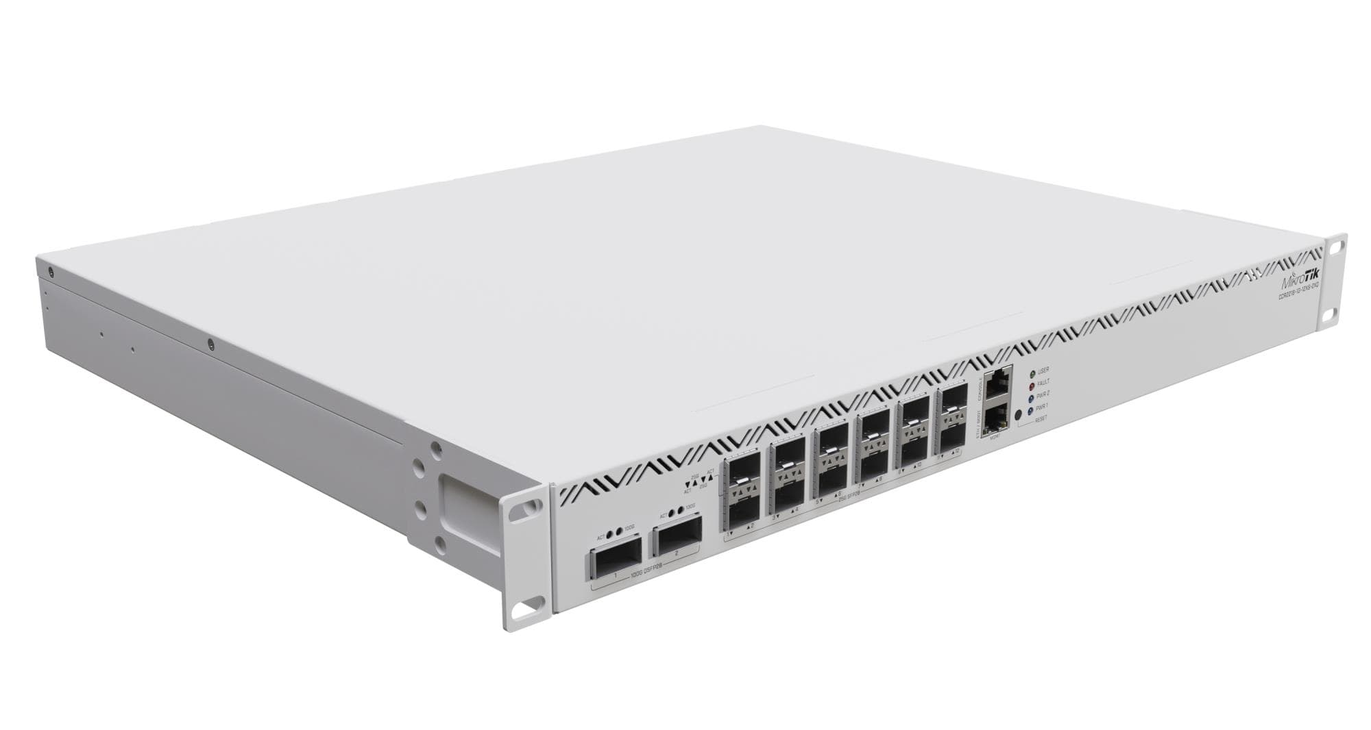 MikroTik CCR2216-1G-12XS-2XQ rack router, 2 × QSFP28, 12 × SFP28