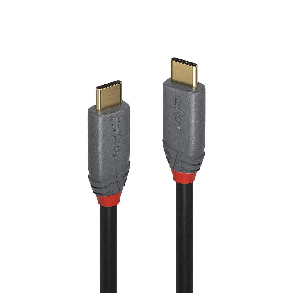 LINDY USB 3.2 C-C 1m Anthra hall kiire andmekaabel