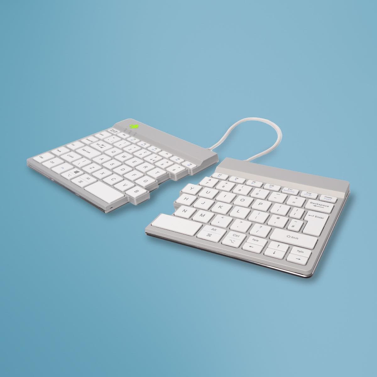 R-GO TOOLS Wireless Split Keyboard White – Compact Deal
