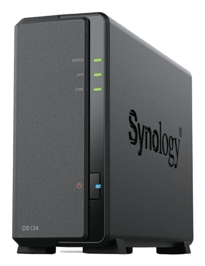 Synology DS124 1-Bay NAS Storage Tower – Compact