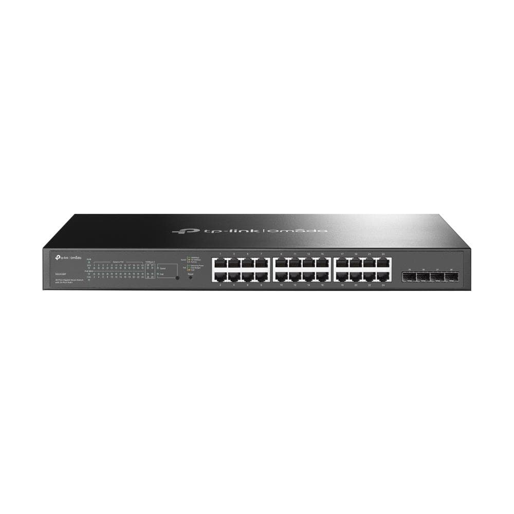 Коммутатор TP-Link Omada TL-SG2428P, 24 порта PoE+, 250 Вт, 4 SFP