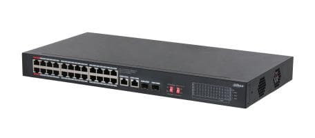 Коммутатор Dahua S3228-24GT-375, 24 порта PoE, 360 Вт, в стойку