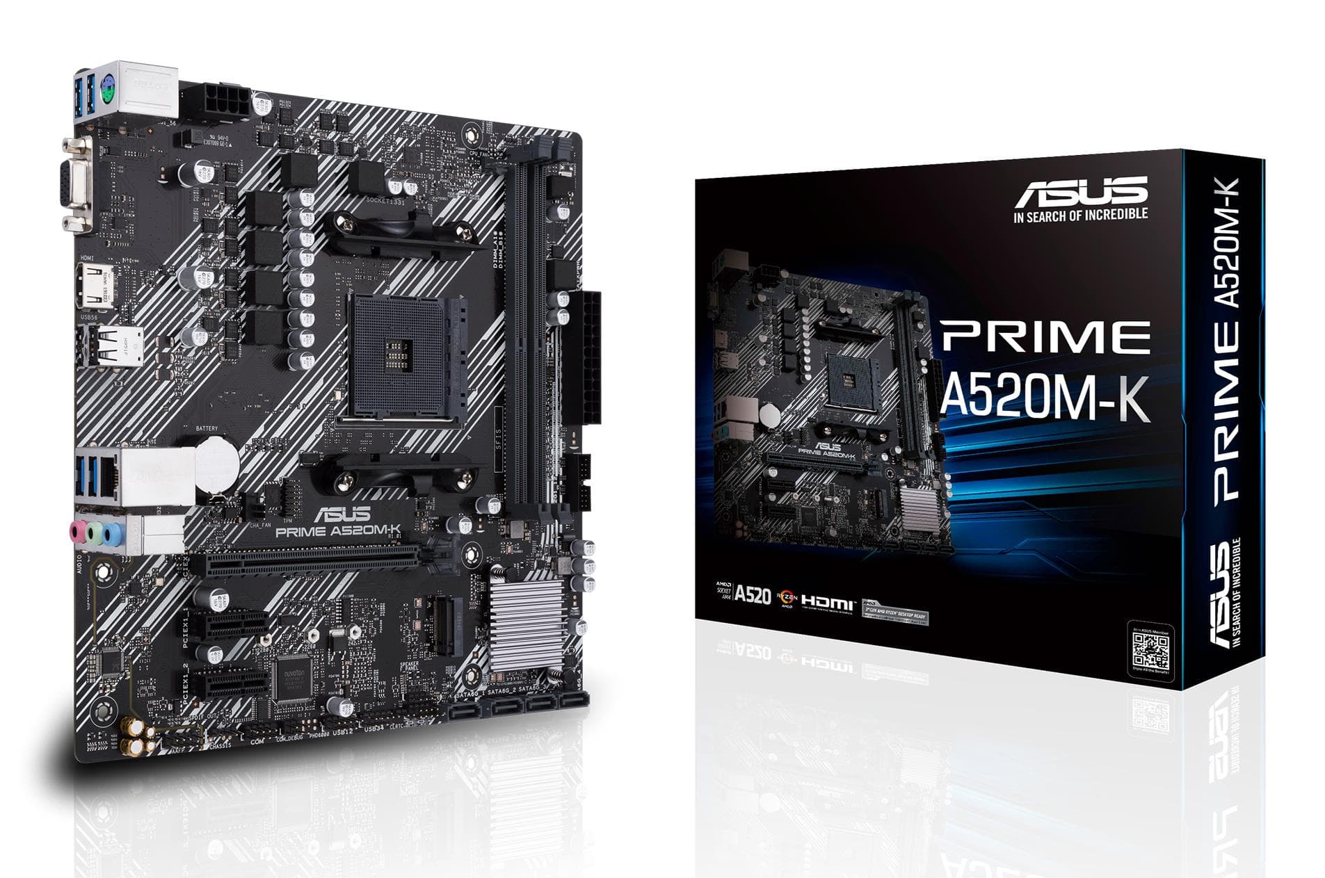 Emaplaat ASUS Prime A520M-K, AM4, Micro-ATX, DDR4