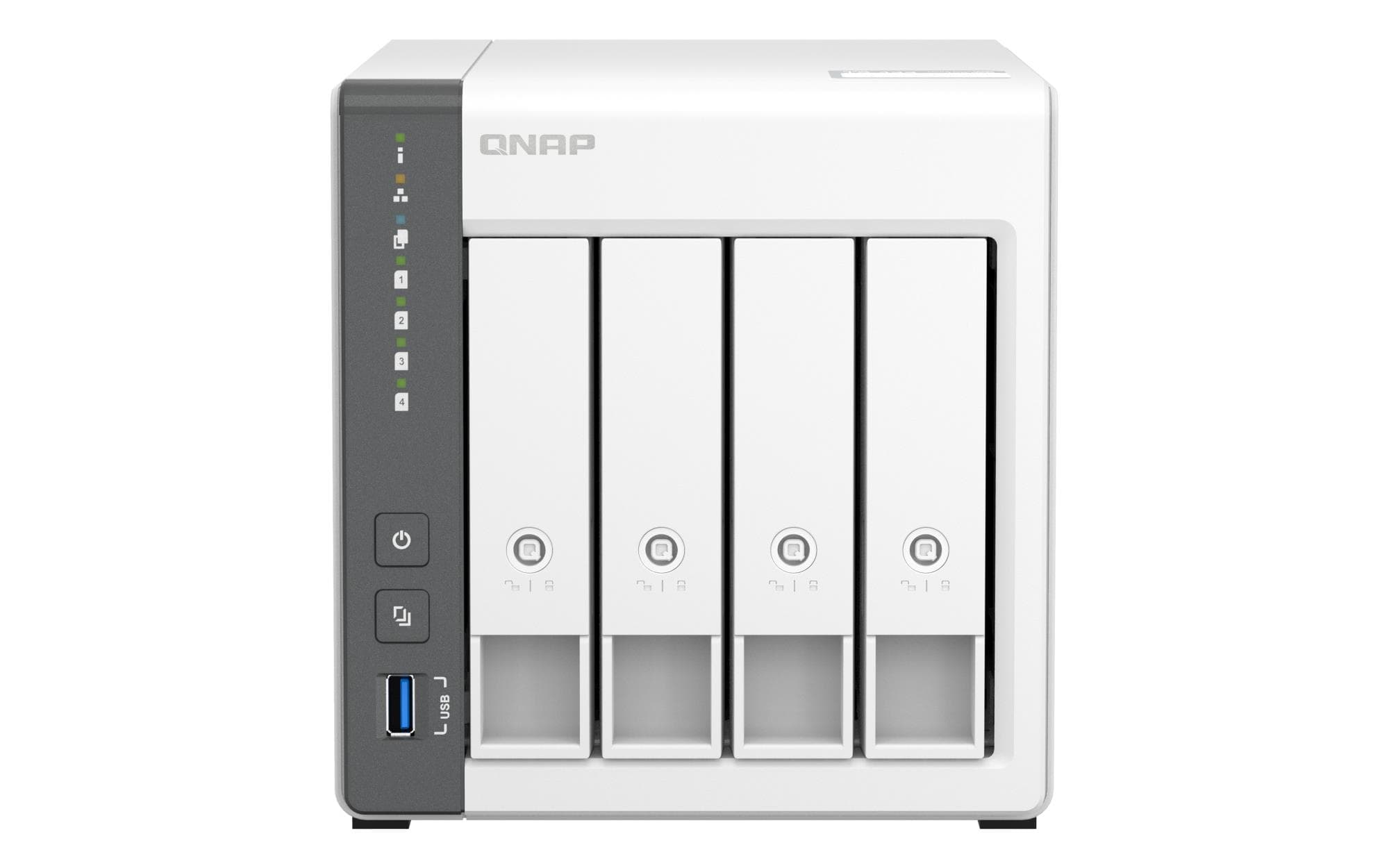 QNAP TS-433-4G сетевое хранилище 4 отсека белое