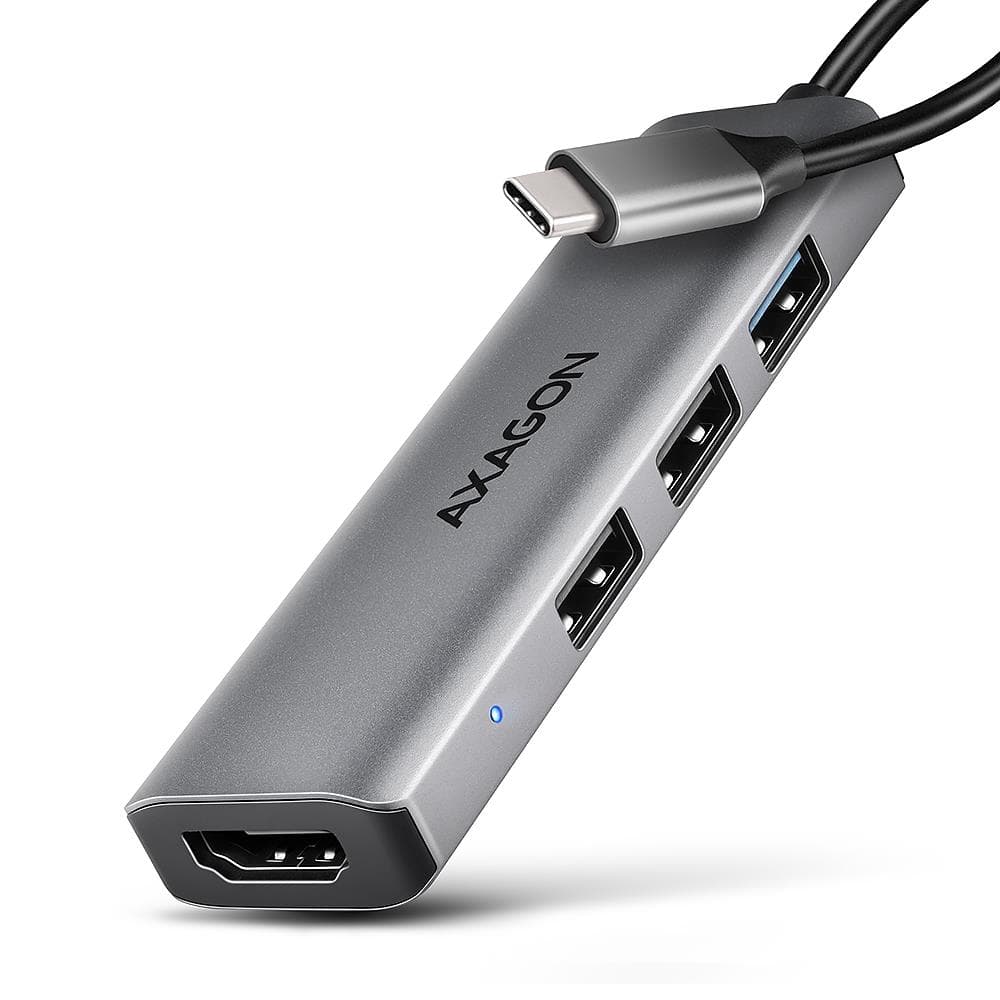 AXAGON HMC-H3A USB-C Hub 4in1 HDMI hõbedane soodne