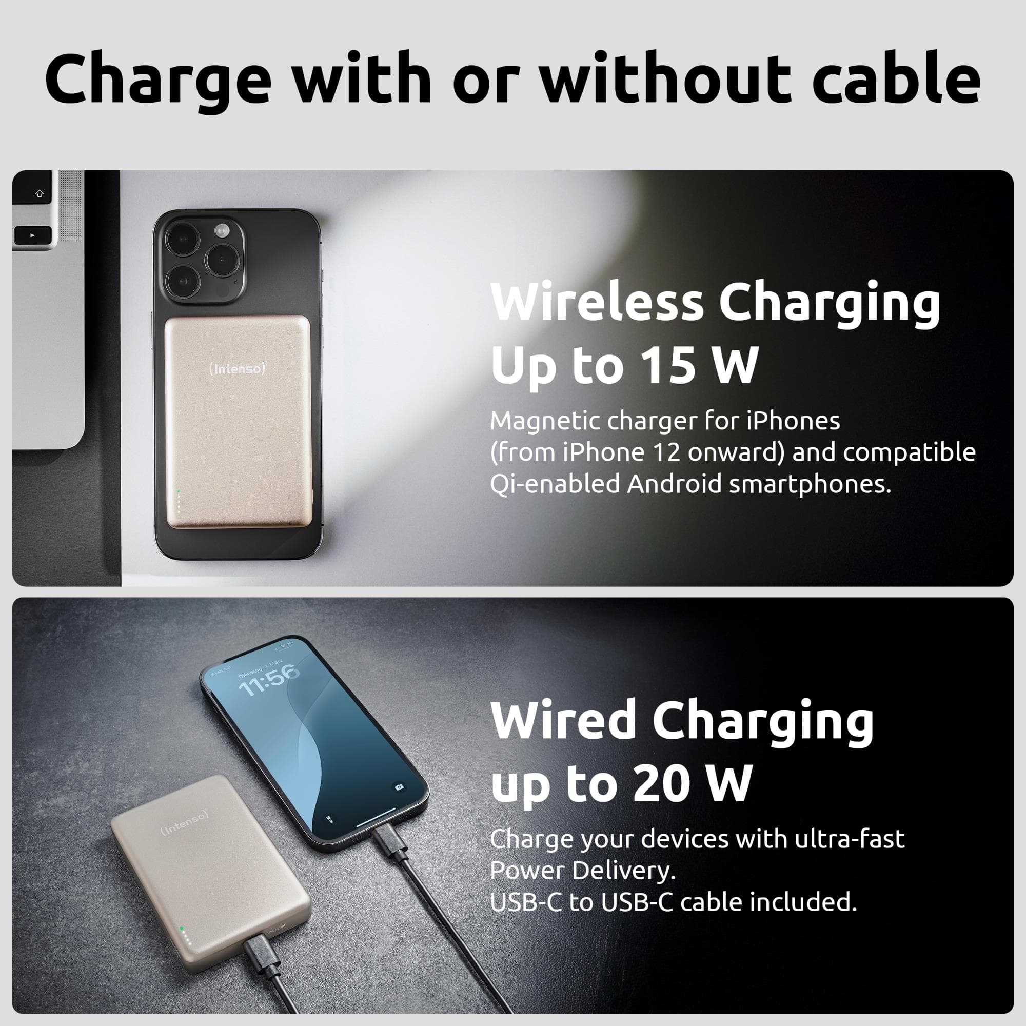 Портативный аккумулятор Intenso 10000 мАч USB-C недорого