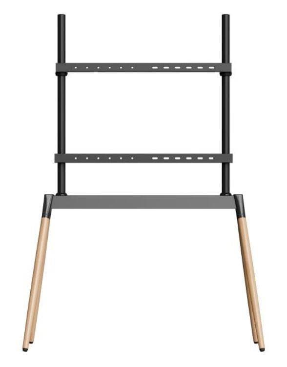 Деревянная напольная стойка для ТВ Gembird TVS-86F-01-BK, 55–86″, 40 кг