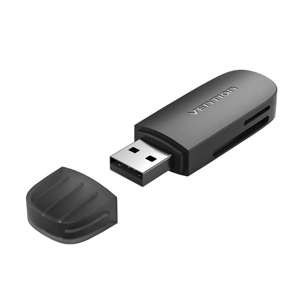Vention CLFB0 card reader, USB 3.0, SD / microSD, black