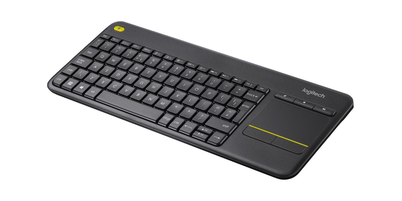 Logitech K400 Plus wireless touch keyboard, with touchpad, black