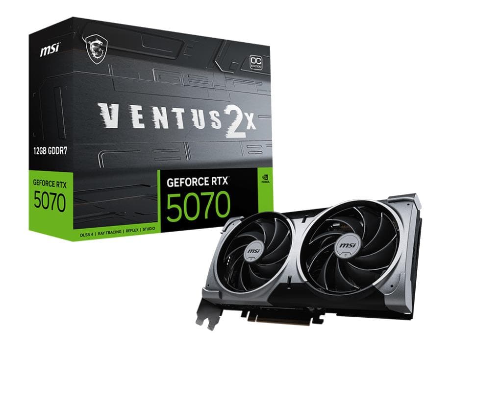 Видеокарта MSI GeForce RTX 5070 VENTUS 2X OC, 12 ГБ GDDR7