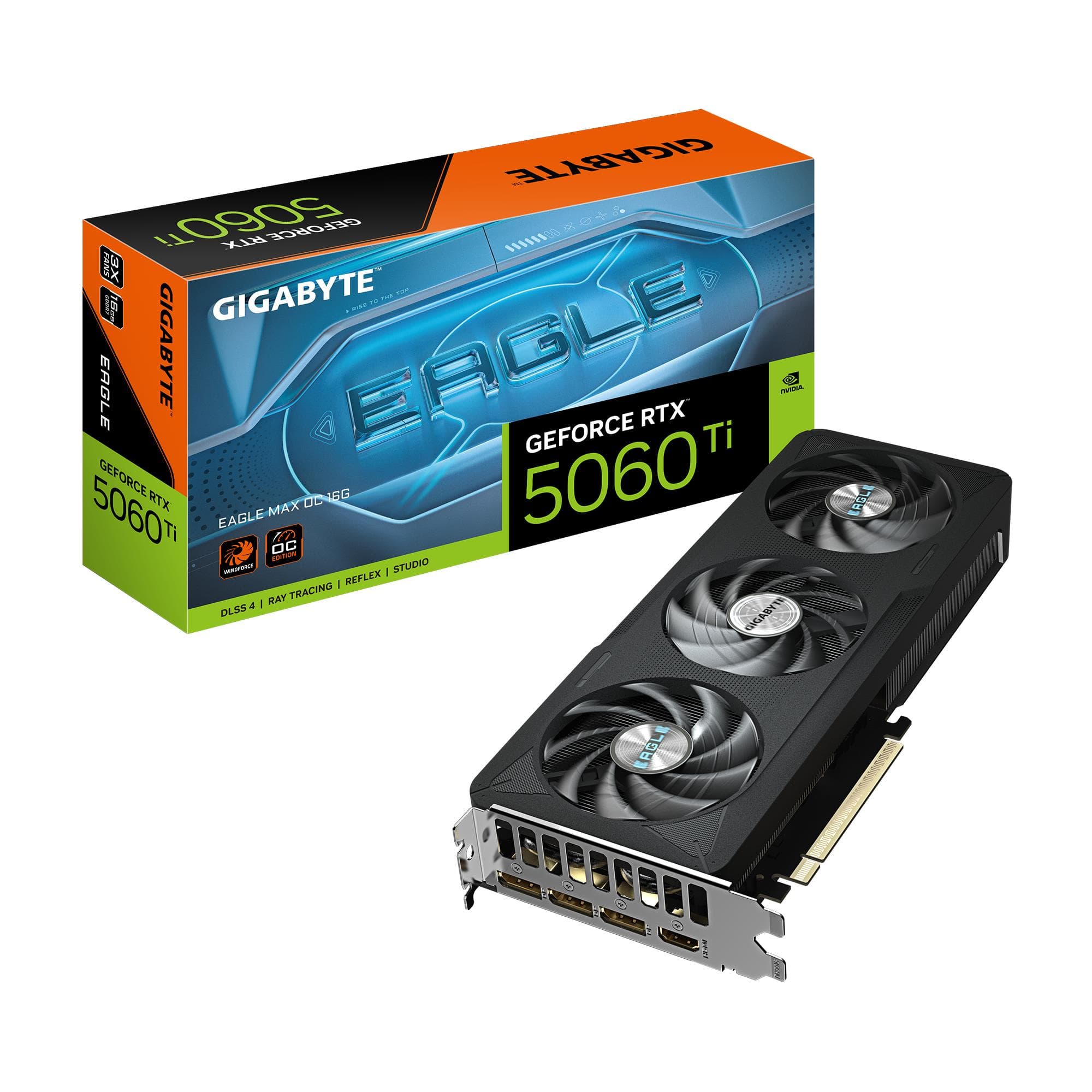 Videokaart GIGABYTE GeForce RTX 5060 Ti EAGLE MAX OC, 16 GB GDDR7