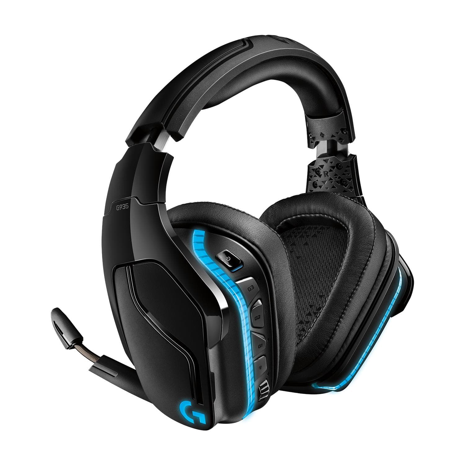 Logitech G935 wireless gaming headset, 7.1, LIGHTSYNC RGB, black