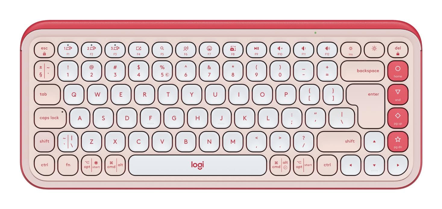 Logitech Pop Icon Keys Bluetooth Mini Keyboard Rose – Great Deal