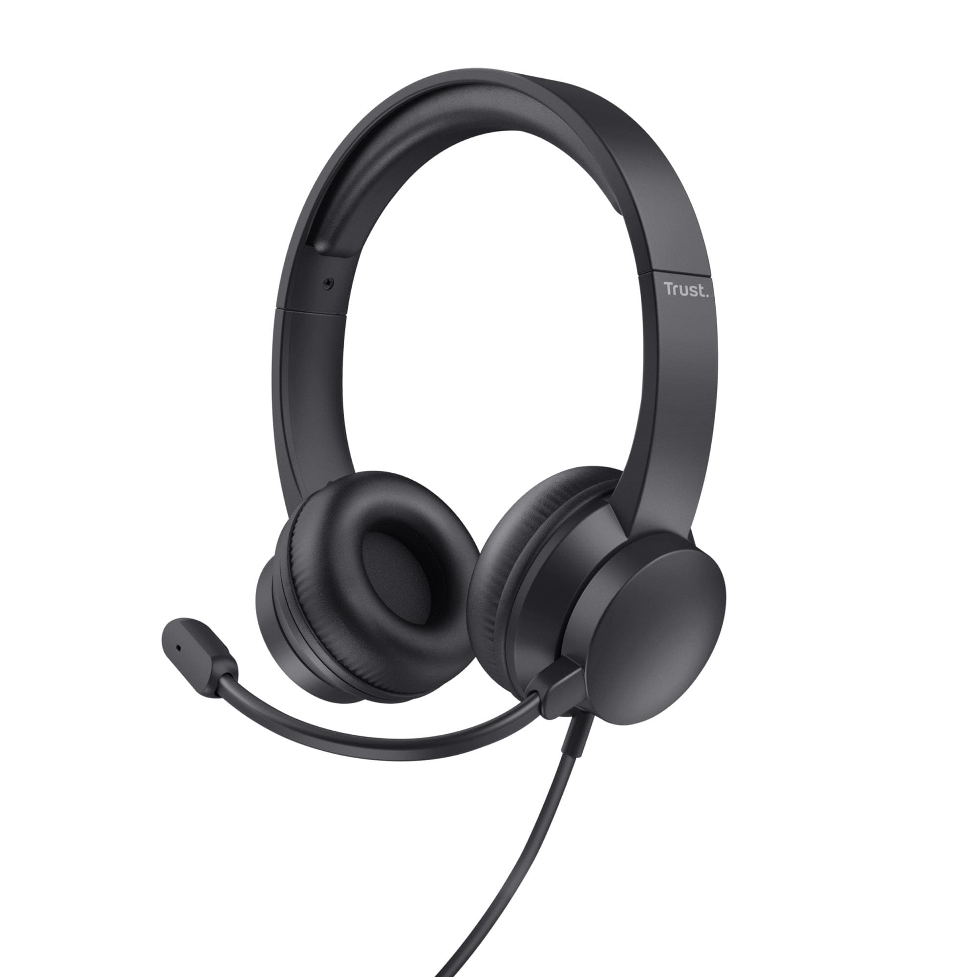 TRUST AYDA USB PC Headset Black – Wired Boom Mic Deal