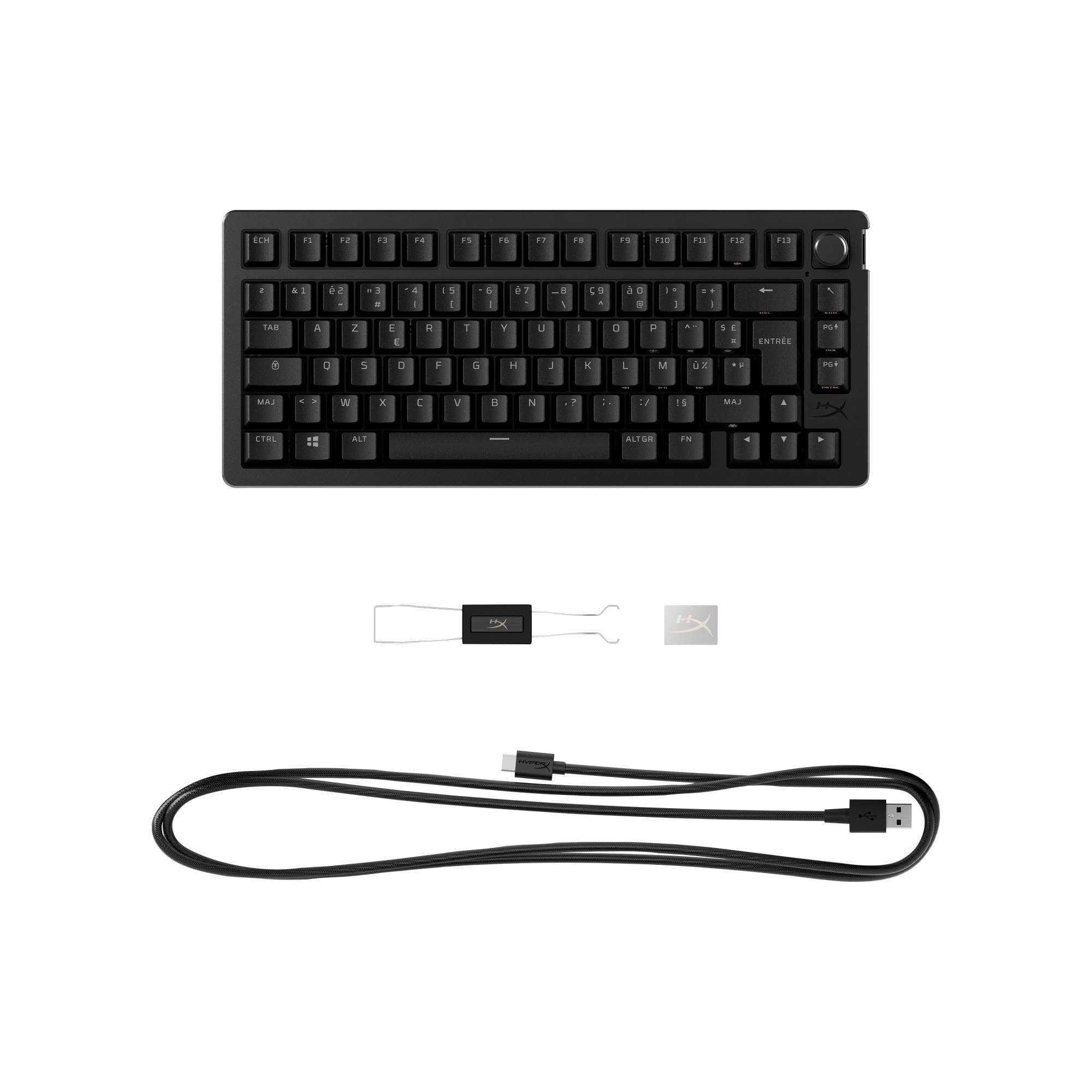 HyperX Alloy Rise 75 gaming keyboard, 75%, hot-swap switches, 8000 Hz