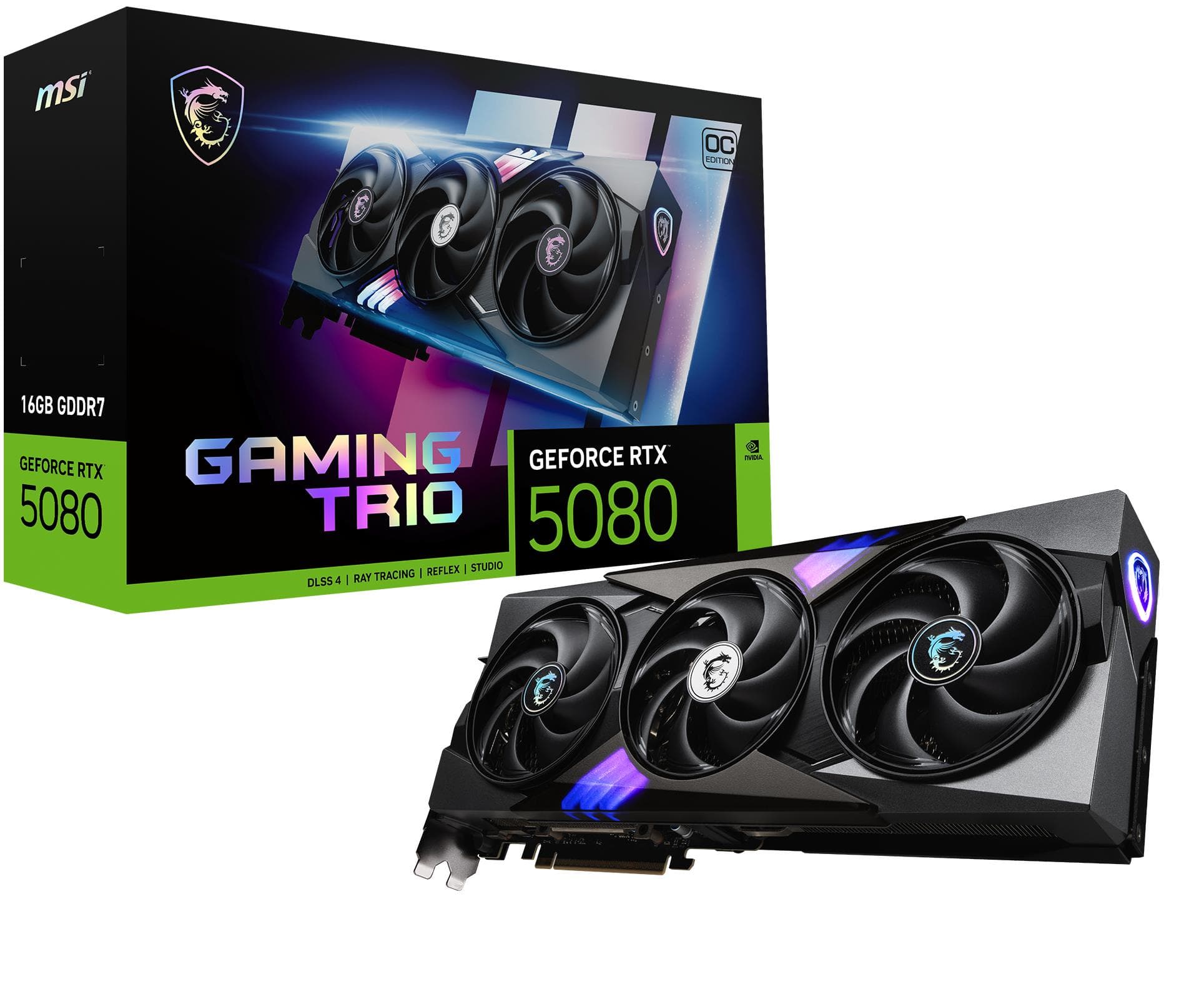 MSI NVIDIA GeForce RTX 5080 16GB GDDR7 Graphics Card