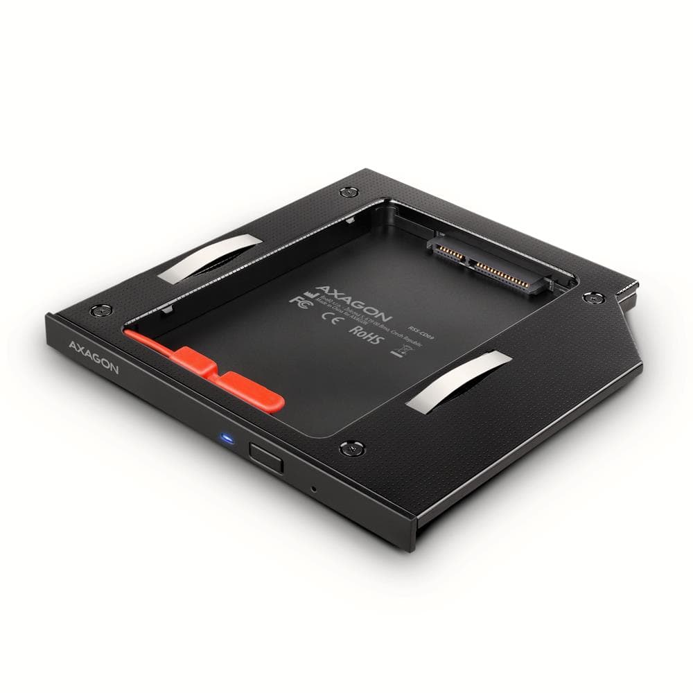 AXAGON RSS-CD09 SSD/HDD kadriin 2.5" DVD pesa asendajale