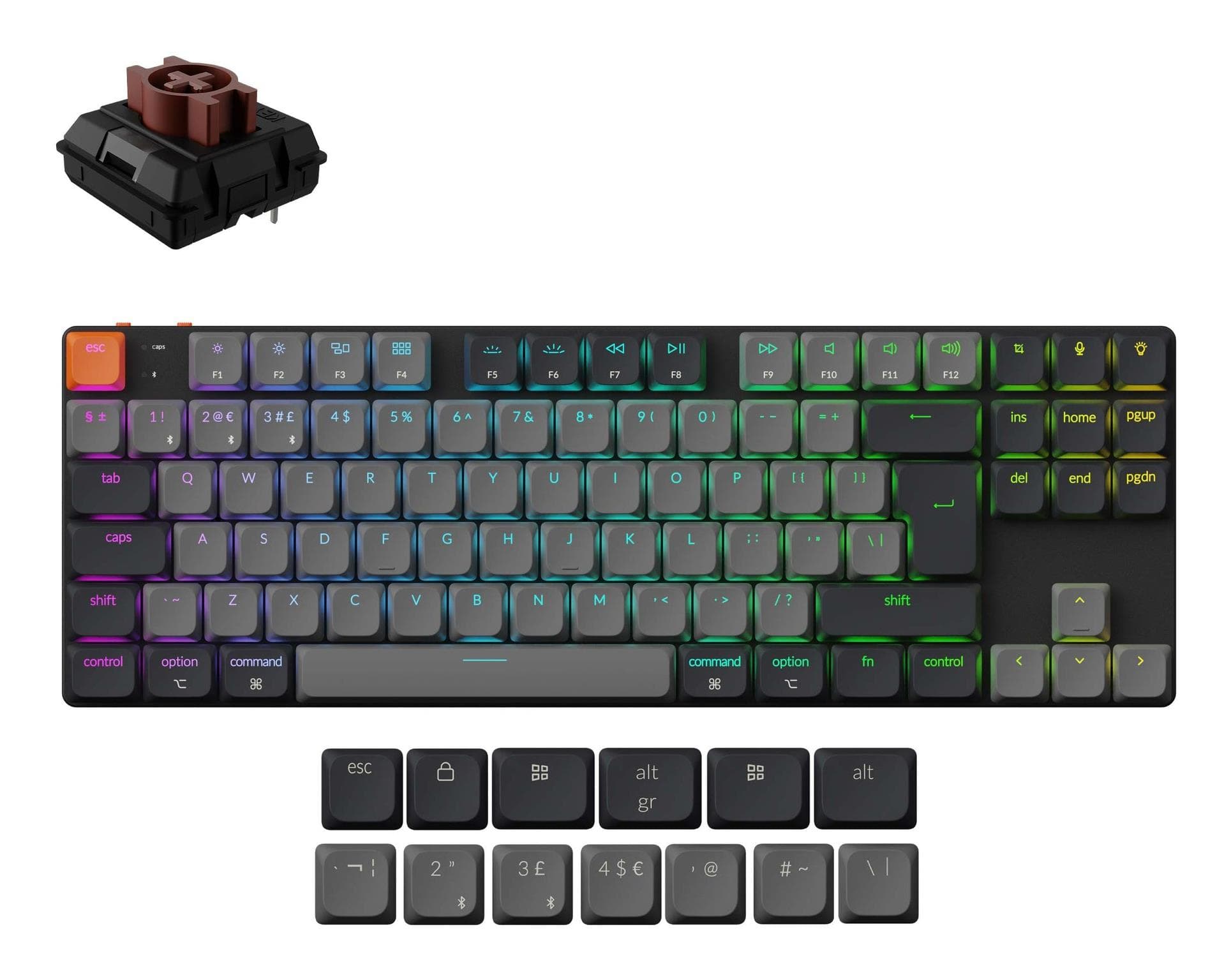 Keychron K1 Grey Mechanical Wireless Keyboard