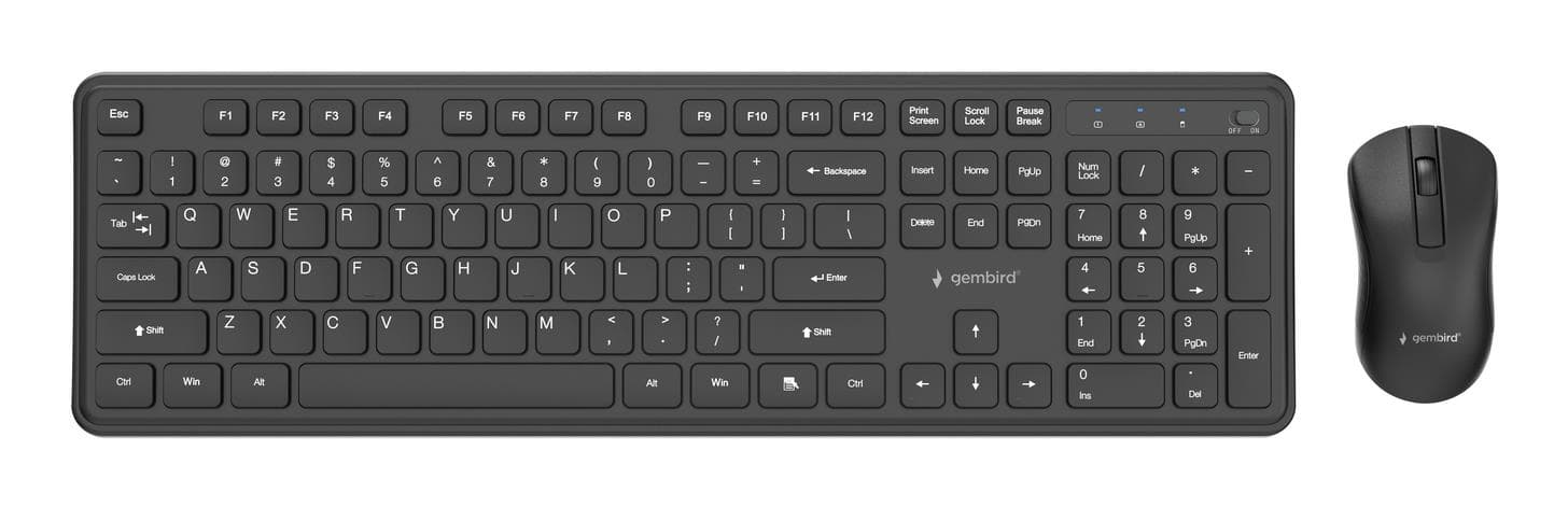 Gembird KBS-WPS-01 Wireless Keyboard Mouse Combo Black