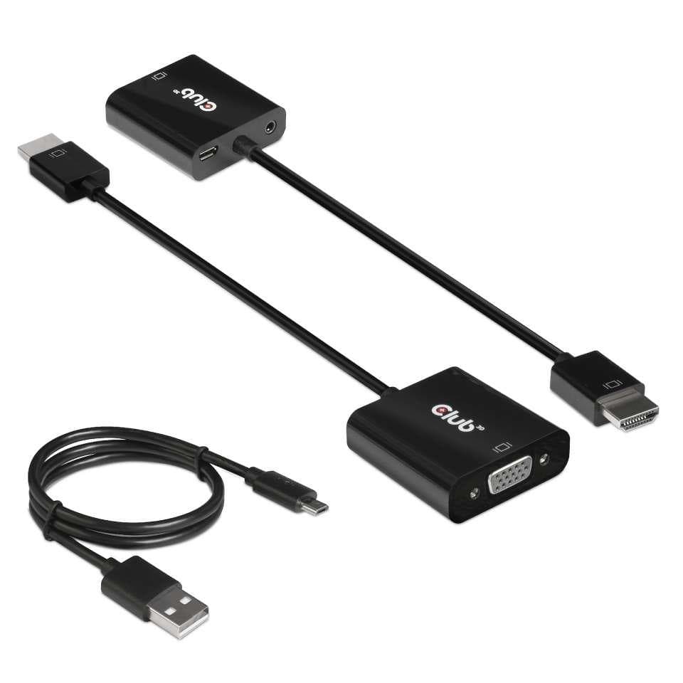 Активный переходник Club 3D HDMI → VGA, CAC-1302, со звуком