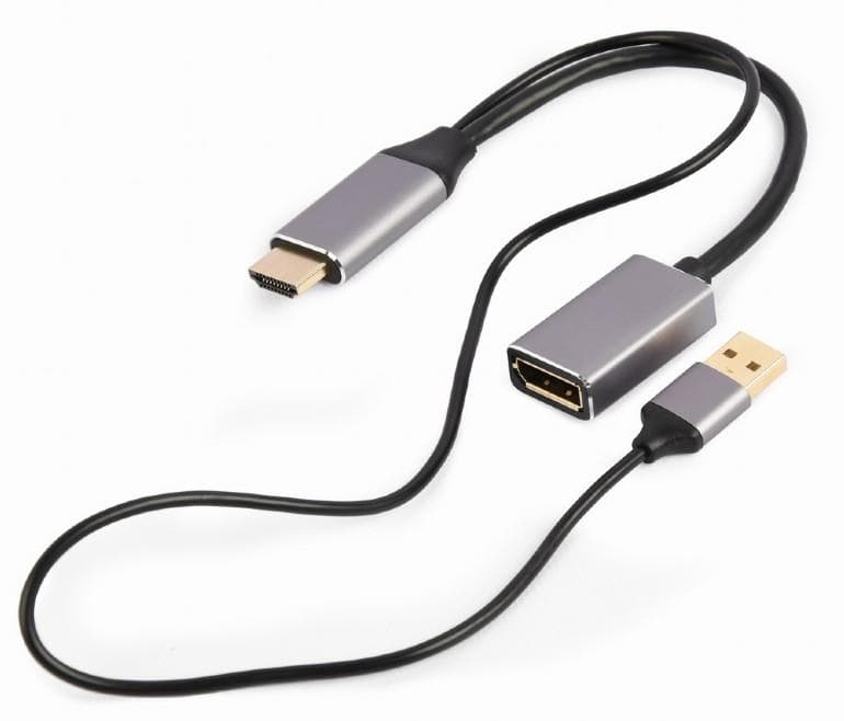 Активный переходник Gembird HDMI → DisplayPort, A-HDMIM-DPF-02, 4K