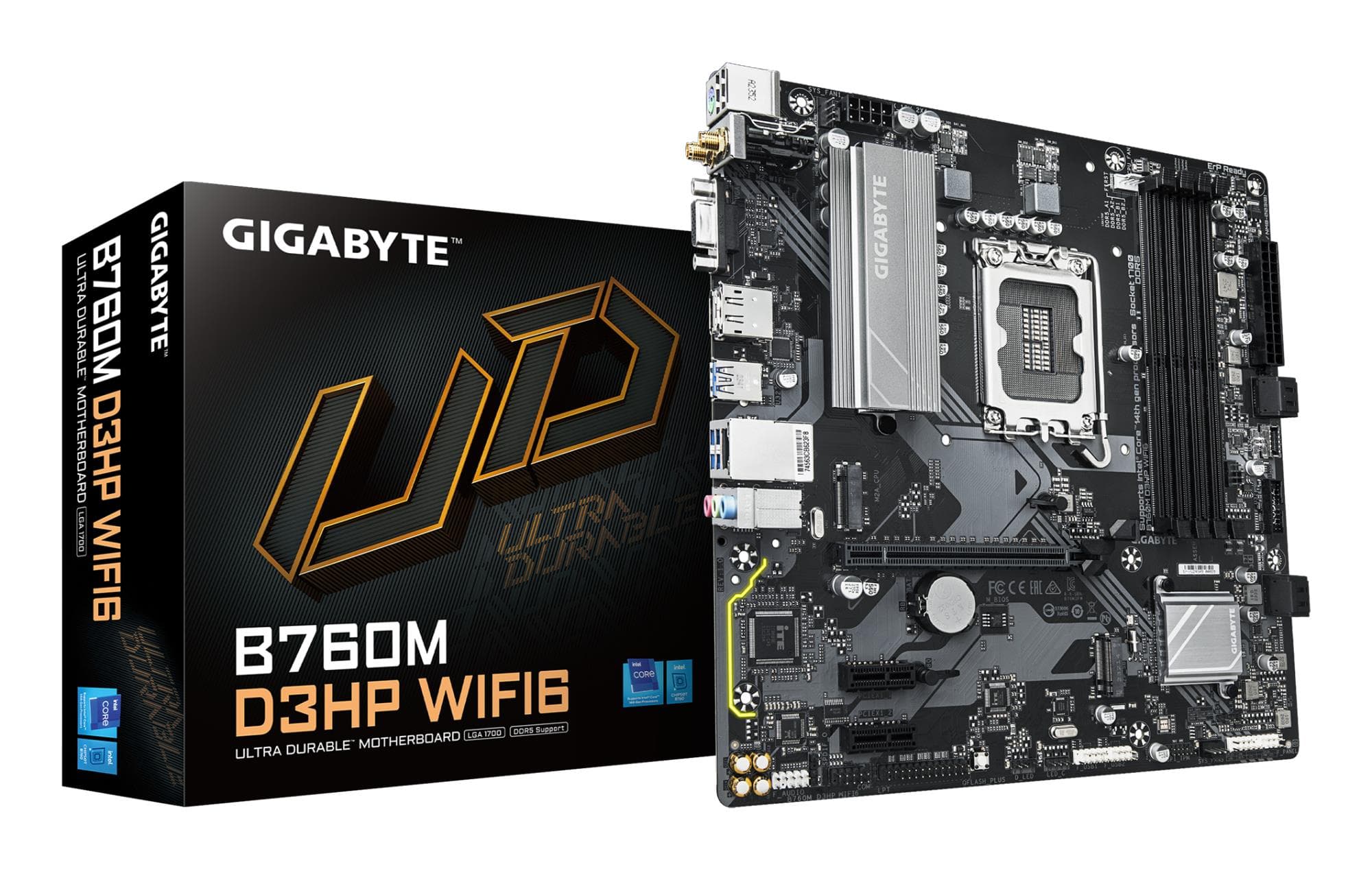 Emaplaat Gigabyte B760M D3HP WiFi6, LGA 1700, Micro-ATX, DDR5