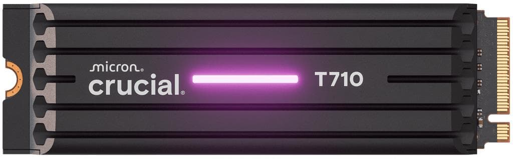 Crucial T710 M.2 NVMe SSD, 2 TB, PCIe 5.0, with heatsink