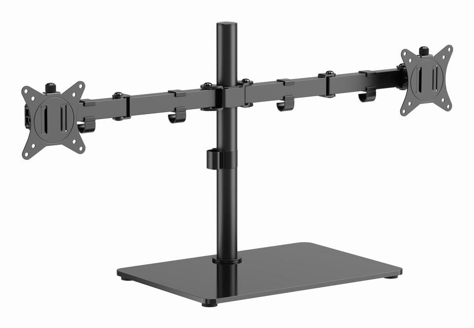 Gembird MS-D2ST-01 dual monitor stand, 17–32″, glass base