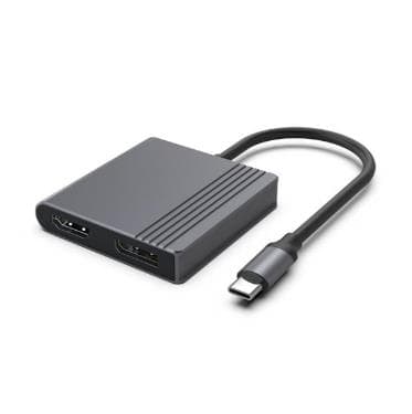 Переходник Gembird USB-C → HDMI + DisplayPort, A-CM-HDMIFDPF-01, 4K