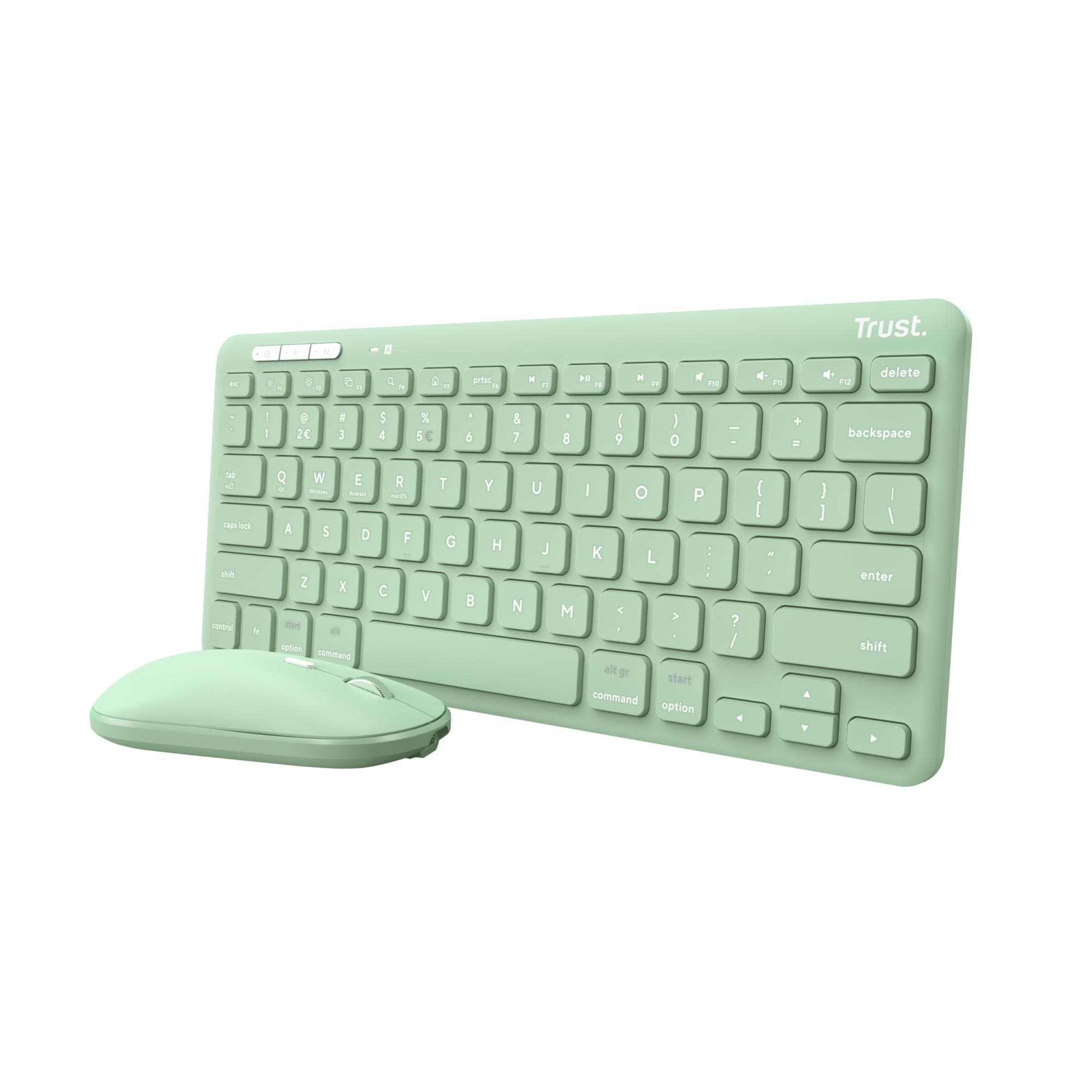 TRUST LYRA Green Wireless Mini Keyboard and Mouse Combo