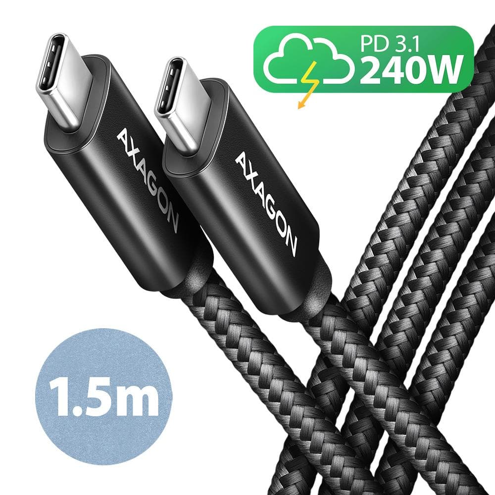 AXAGON BUCM2-CM15AB USB-C Cable 1.5m 240W Fast Charging Best Price