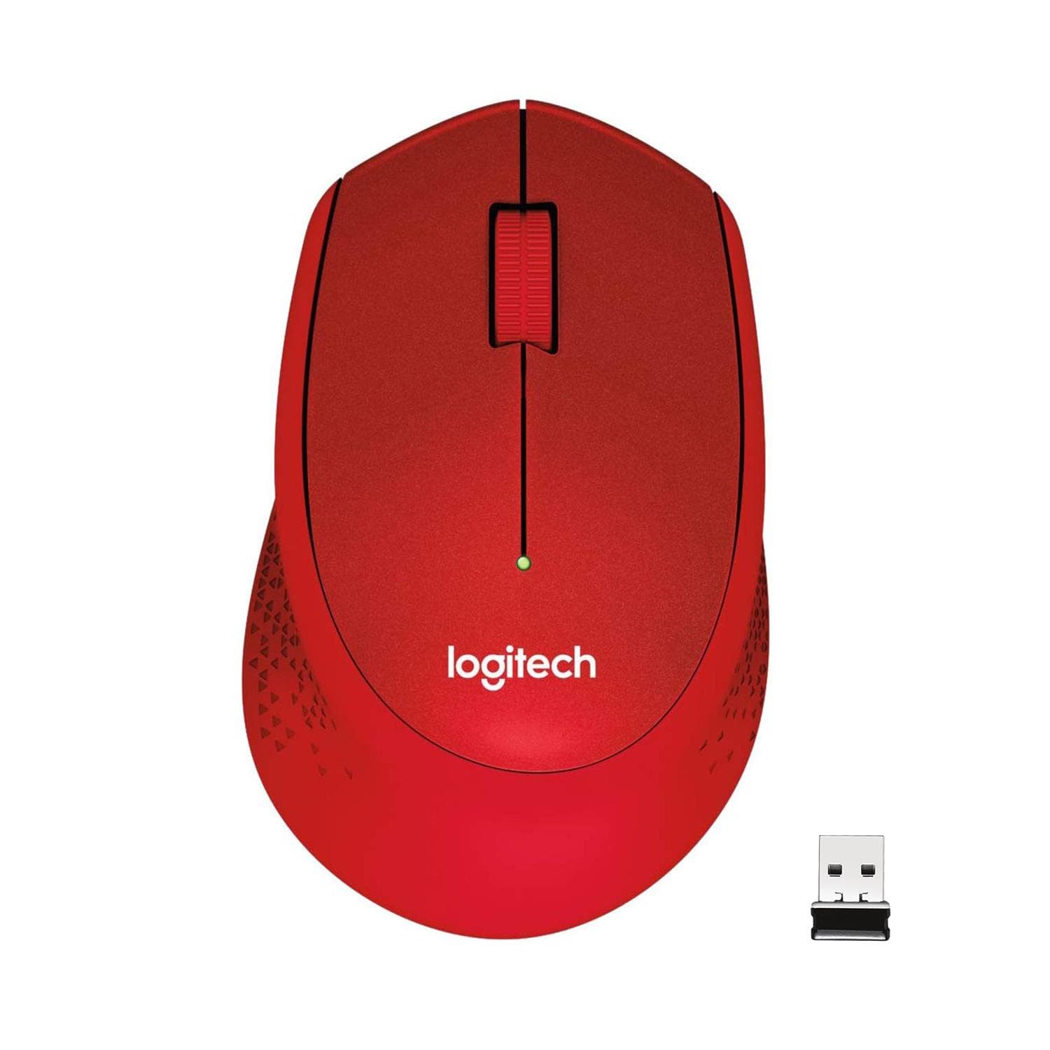 Беспроводная тихая мышь Logitech M330 Silent Plus, красная