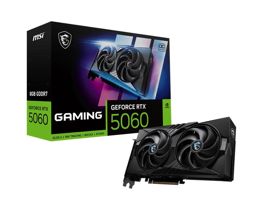 Видеокарта MSI GeForce RTX 5060 GAMING OC, 8 ГБ GDDR7