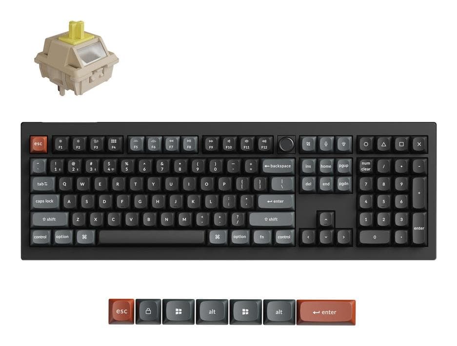 Keychron V6 Ultra must mehhaaniline juhtmevaba klaviatuur