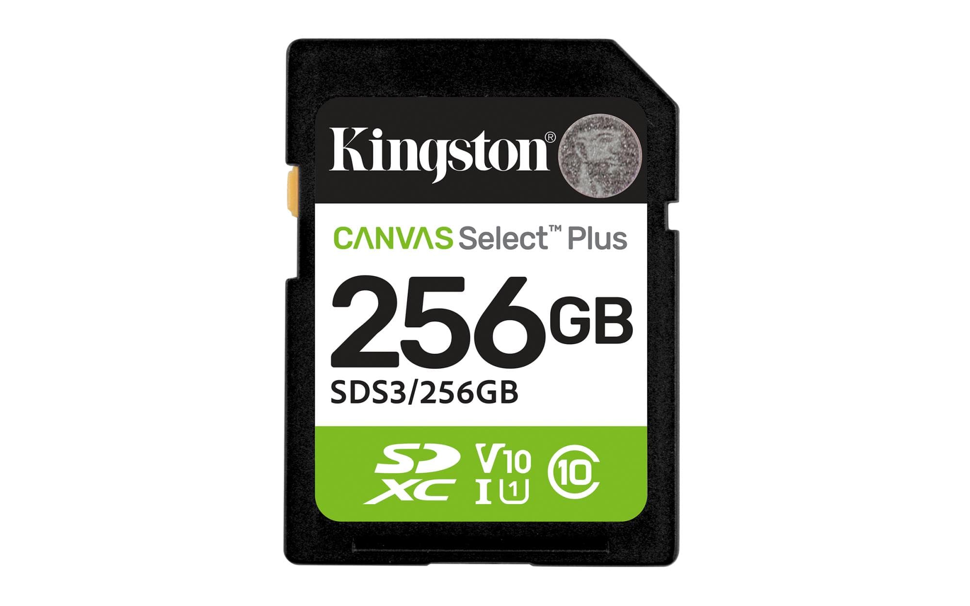 Kingston Canvas Select Plus SDXC 256GB UHS-I Class 10 V10