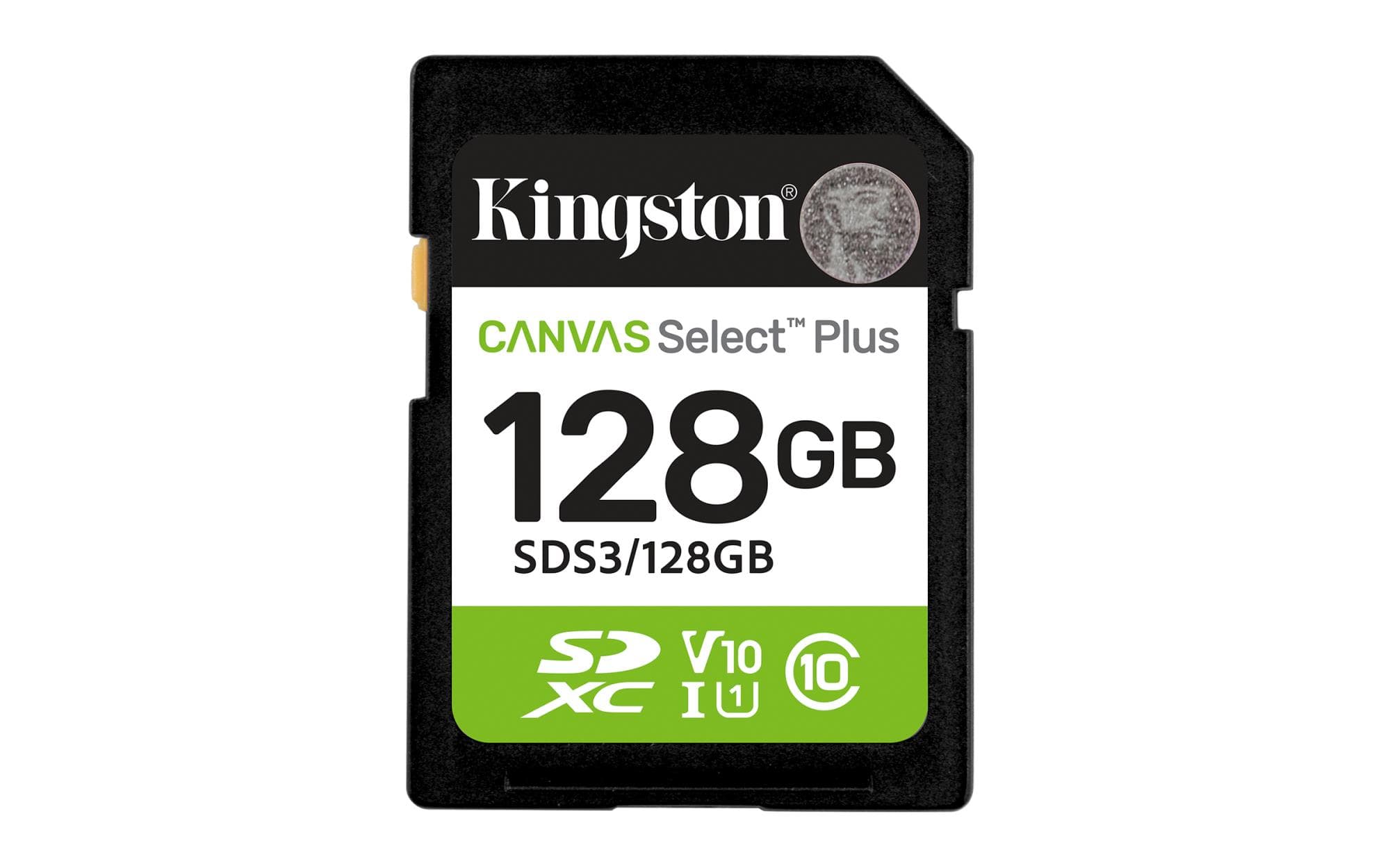 Kingston Canvas Select Plus 128GB SDXC Card, UHS-I U1 V10