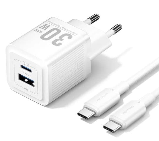 Vention 30W USB-C Wall Charger White – fast charging