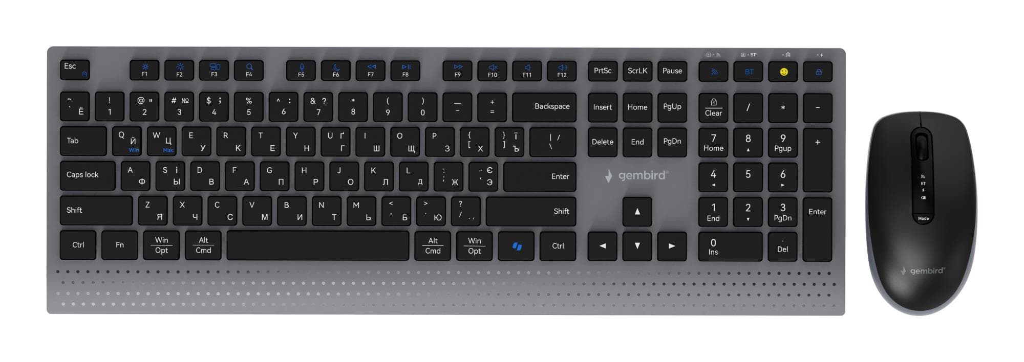 Gembird Wireless Keyboard Mouse Cyrillic Black Budget Deal