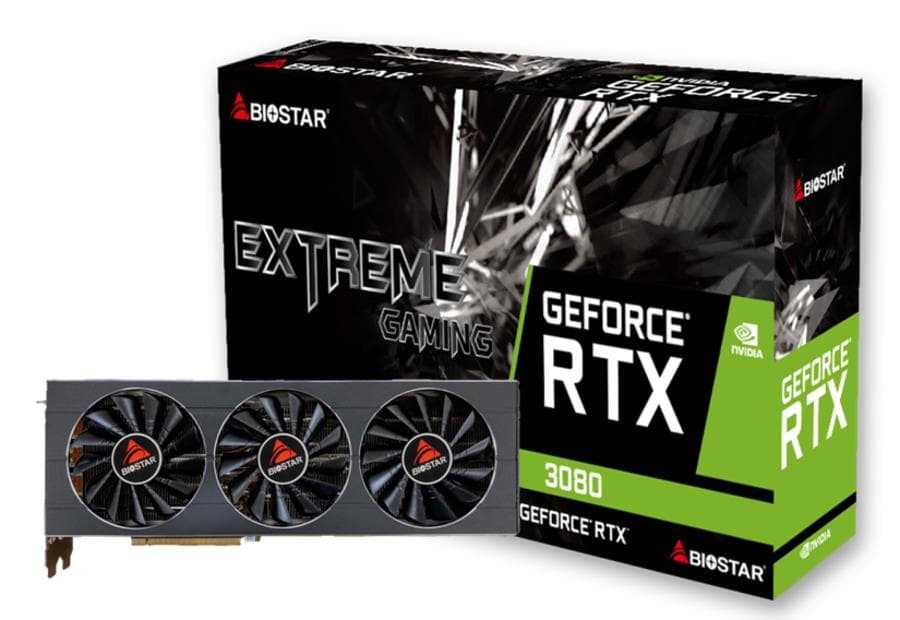 Видеокарта Biostar GeForce RTX 3080, 10 ГБ GDDR6X
