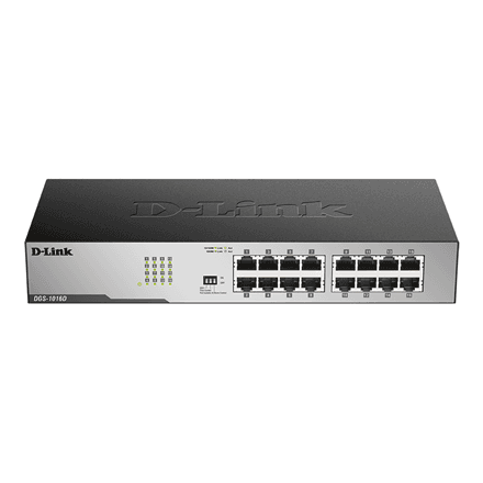 Коммутатор D-Link DGS-1016D, 16 портов, Gigabit Ethernet
