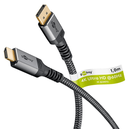 Кабель DisplayPort – HDMI Goobay, 1 м, 65268
