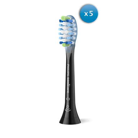 Philips HX9045/88 Sonicare Premium Plaque Defence toothbrush heads, 5 pcs, black