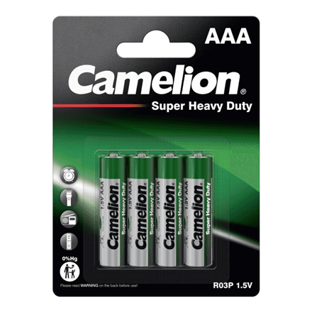 Батарейки Camelion Super Heavy Duty AAA, 4 шт.