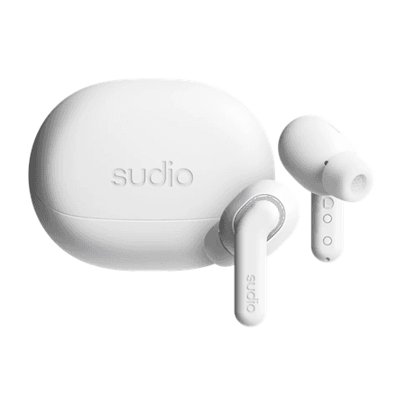 Sudio E4 Pro juhtmevabad mürasummutusega kõrvaklapid, valged