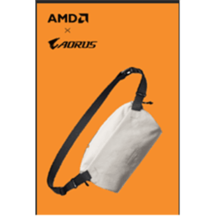 Сумка через плечо Gigabyte AORUS AMD, серый