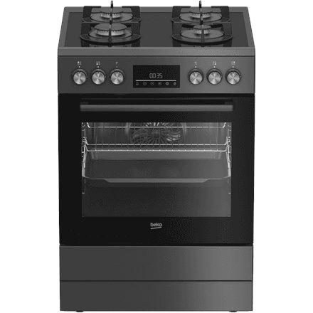 Плита Beko FBM62330GADSN, газ, электродуховка, 60 см, серая